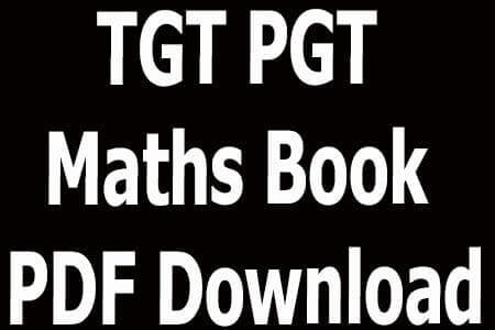 TGT PGT Maths Book PDF Download
