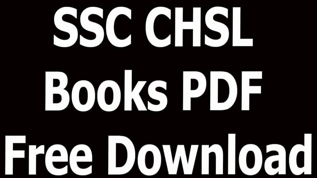 SSC CHSL Books PDF Free Download