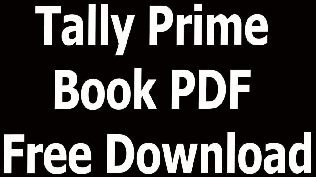 Tally Prime Book PDF Free Download