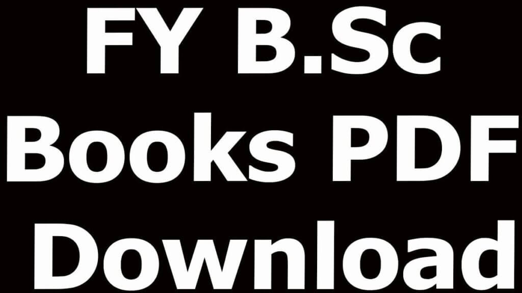 FY B.Sc Books PDF Download