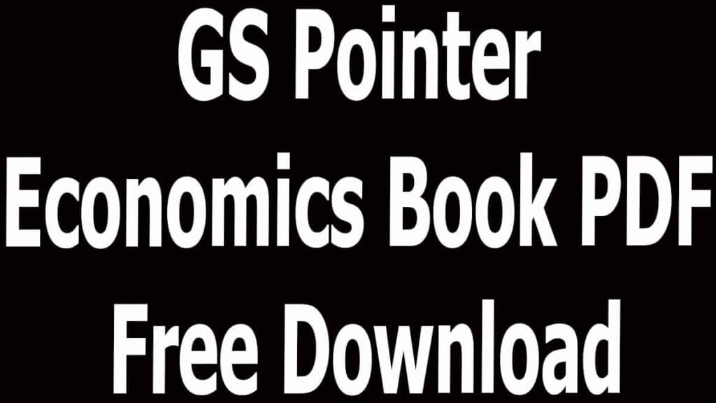 GS Pointer Economics Book PDF Free Download