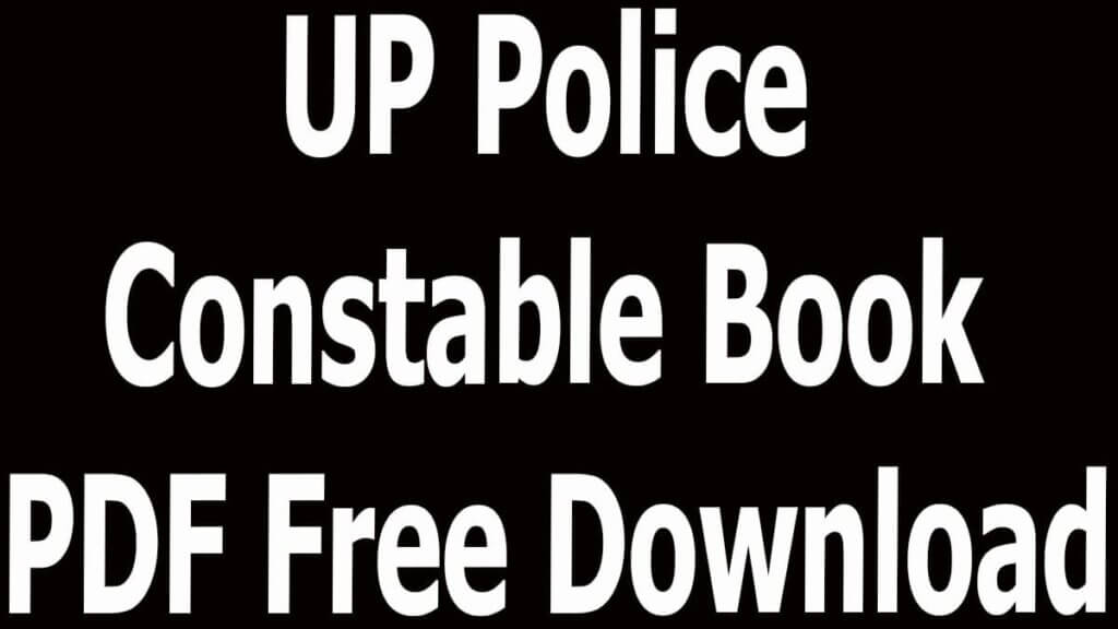 UP Police Constable Book PDF Free Download