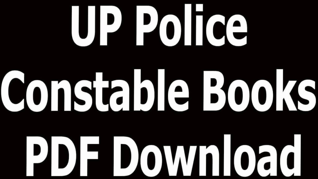 UP Police Constable Books PDF Download