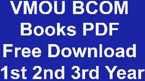VMOU BCOM Books & Notes PDF Free Download 1st 2nd 3rd Year