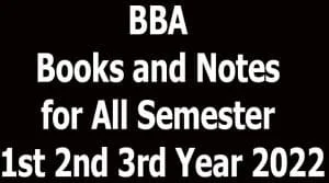 BBA Books and Notes for All Semester PDF Download 1st 2nd 3rd Year