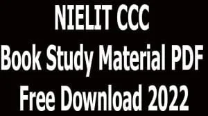 NIELIT CCC Book Study Material PDF Free Download