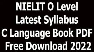 NIELIT O Level Study Material Book PDF Free Download