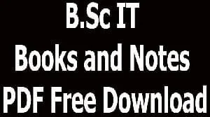 B.Sc IT Books and Notes PDF Free Download